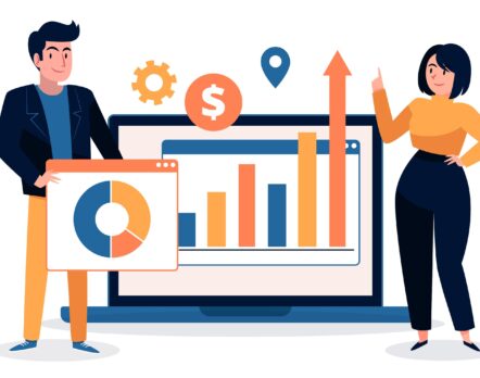 Person analysing the conversion rate