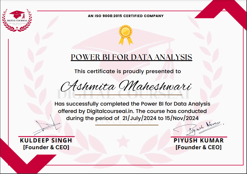 Power BI Certificate